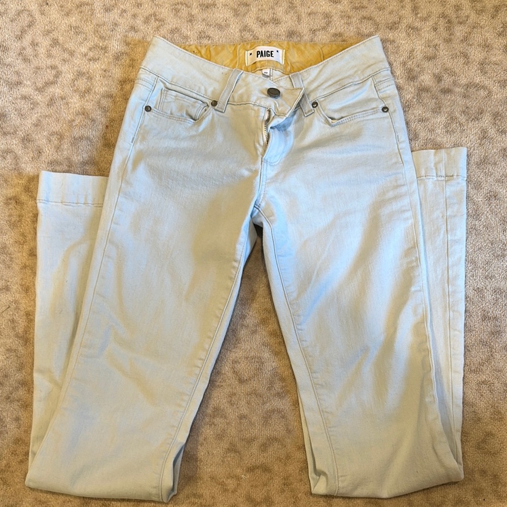 PAIGE Blue Straight Leg Jeans Classic Style